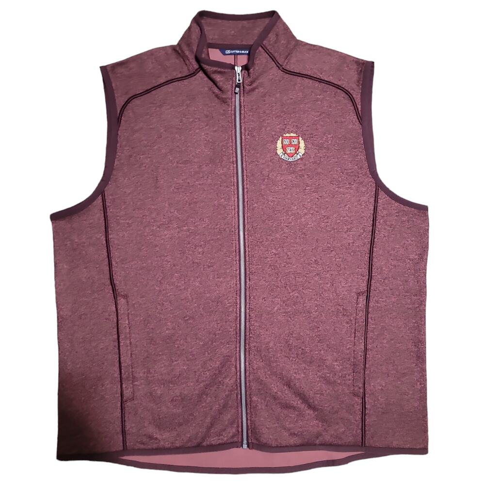 Cutter & Buck Harvard Crimson Vest Mens XXL Collegiate Mainsail Sweater Knit NWT